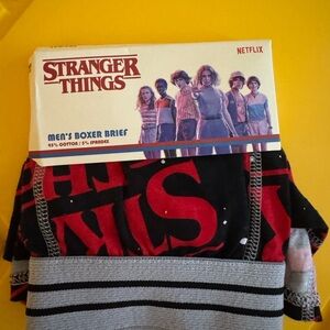 Stranger Things Men’s Boxer Briefs - Black & Red Sizes Available